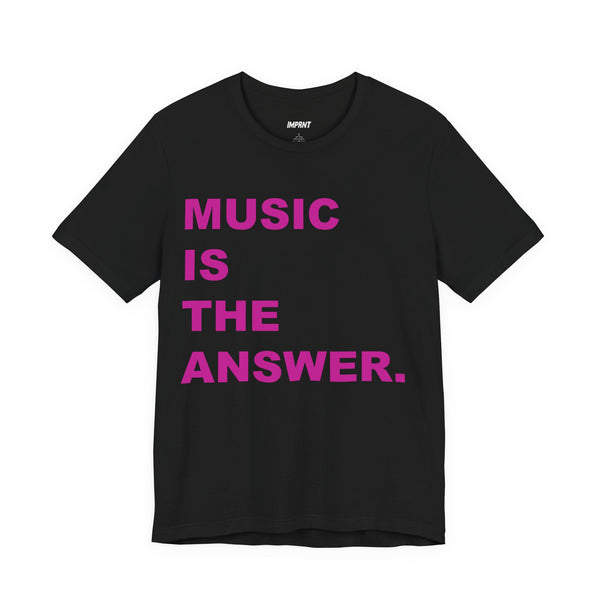 Music Is The Answer Tee, Black