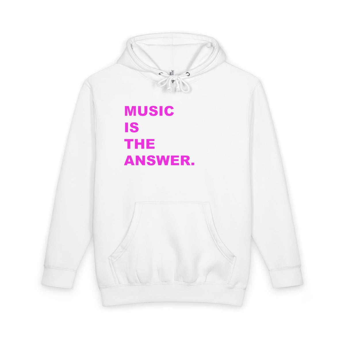 Music Is The Answer Hoodie, White