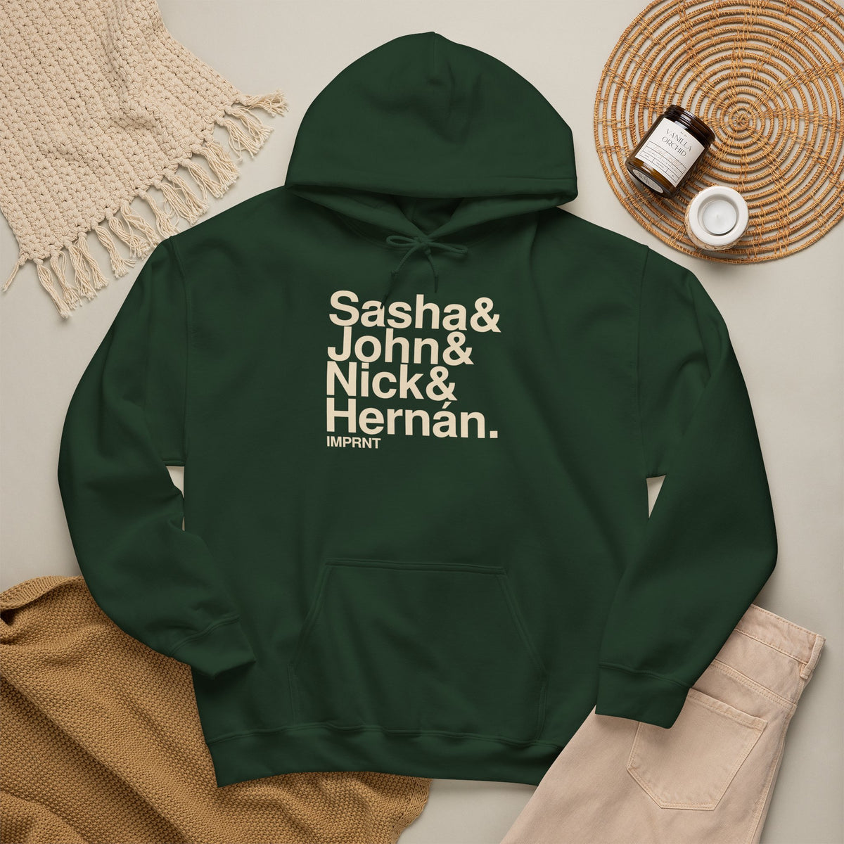 Progressive House Hoodie, Forest Green
